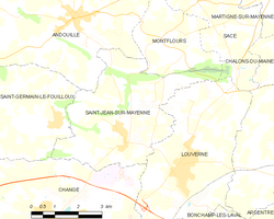 Map commune FR insee code 53229